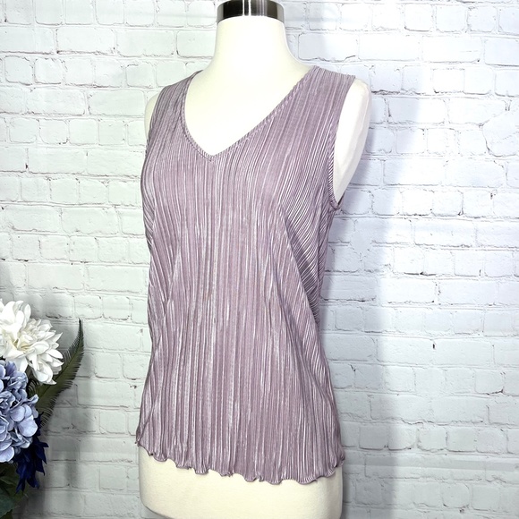 🚫SOLD! |•BANANA REPUBLIC•| Mauve Dress Gathered Tank Top - Picture 5 of 12